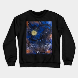 Abstract Fluid Space Painting Crewneck Sweatshirt